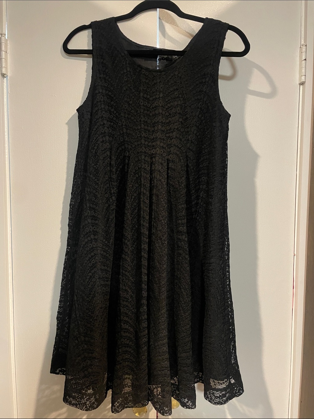 H&M Black Lace Fit-and-Flare Dress